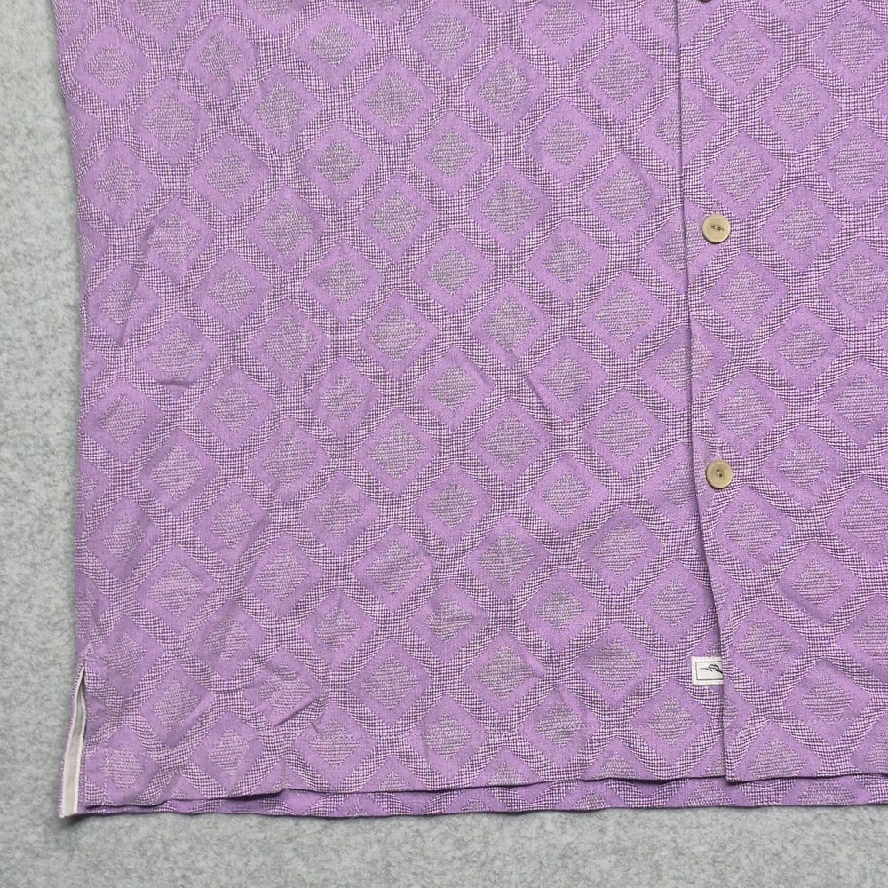 Tommy Bahama Shirt Mens 2XL Purple Solid Diamond Isle Jacquard Button Down NWT - Picture 14 of 15